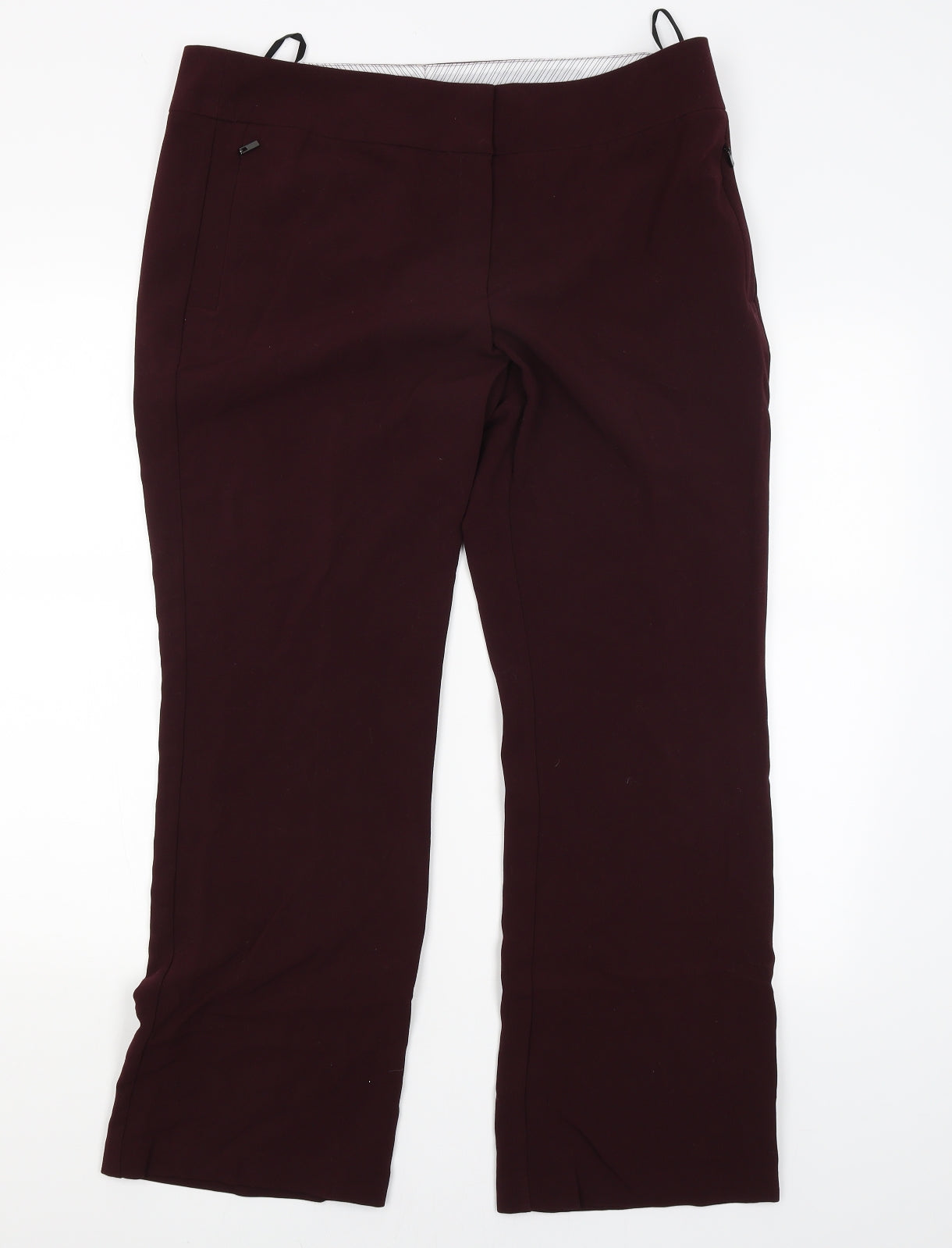 M&S Womens Red   Trousers  Size 16 L27 in