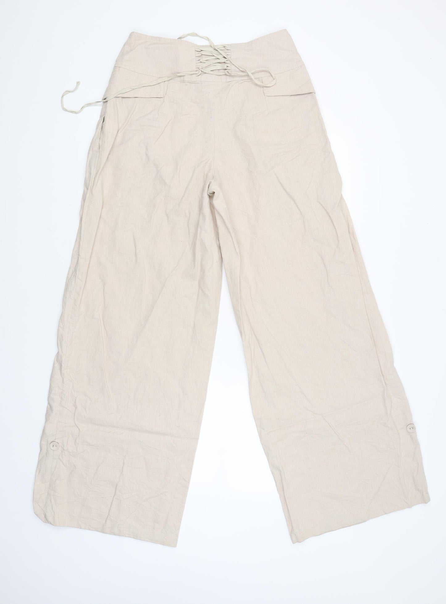 KL Trends Womens Beige   Carpenter Trousers Size M L32 in