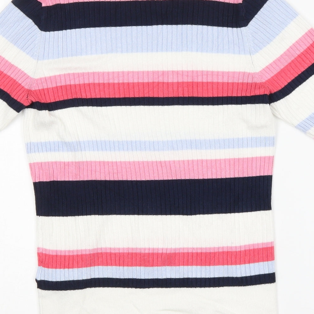 M&S Womens Multicoloured Striped  Pullover Jumper Size 10