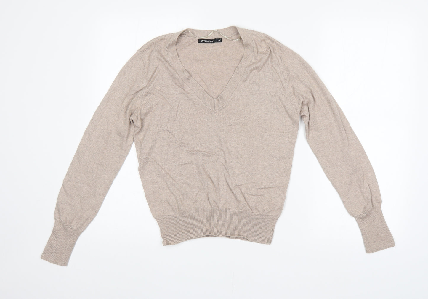 Atmosphere Womens Beige   Pullover Jumper Size 12