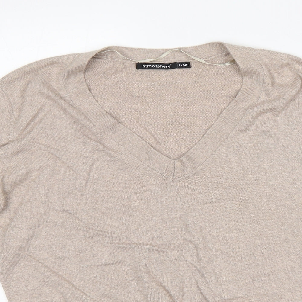 Atmosphere Womens Beige   Pullover Jumper Size 12