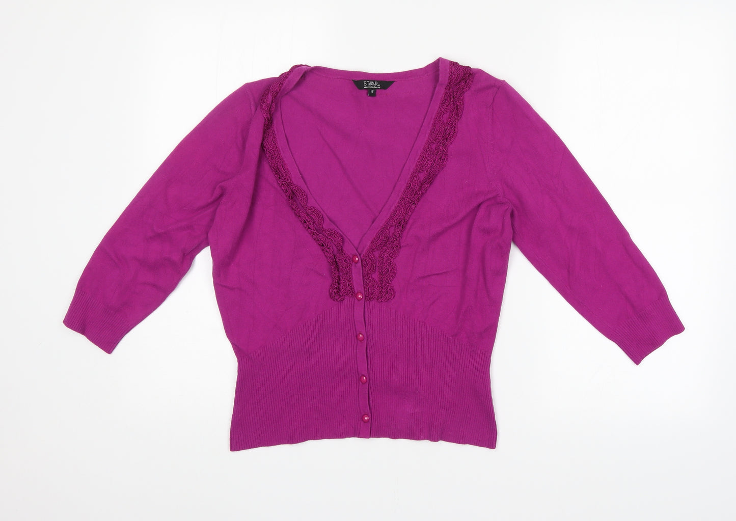 Julien Macdonald Womens Purple   Cardigan Jumper Size 16