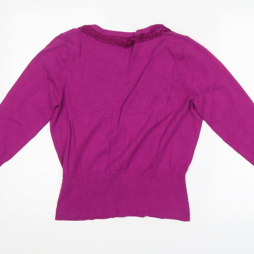Julien Macdonald Womens Purple   Cardigan Jumper Size 16