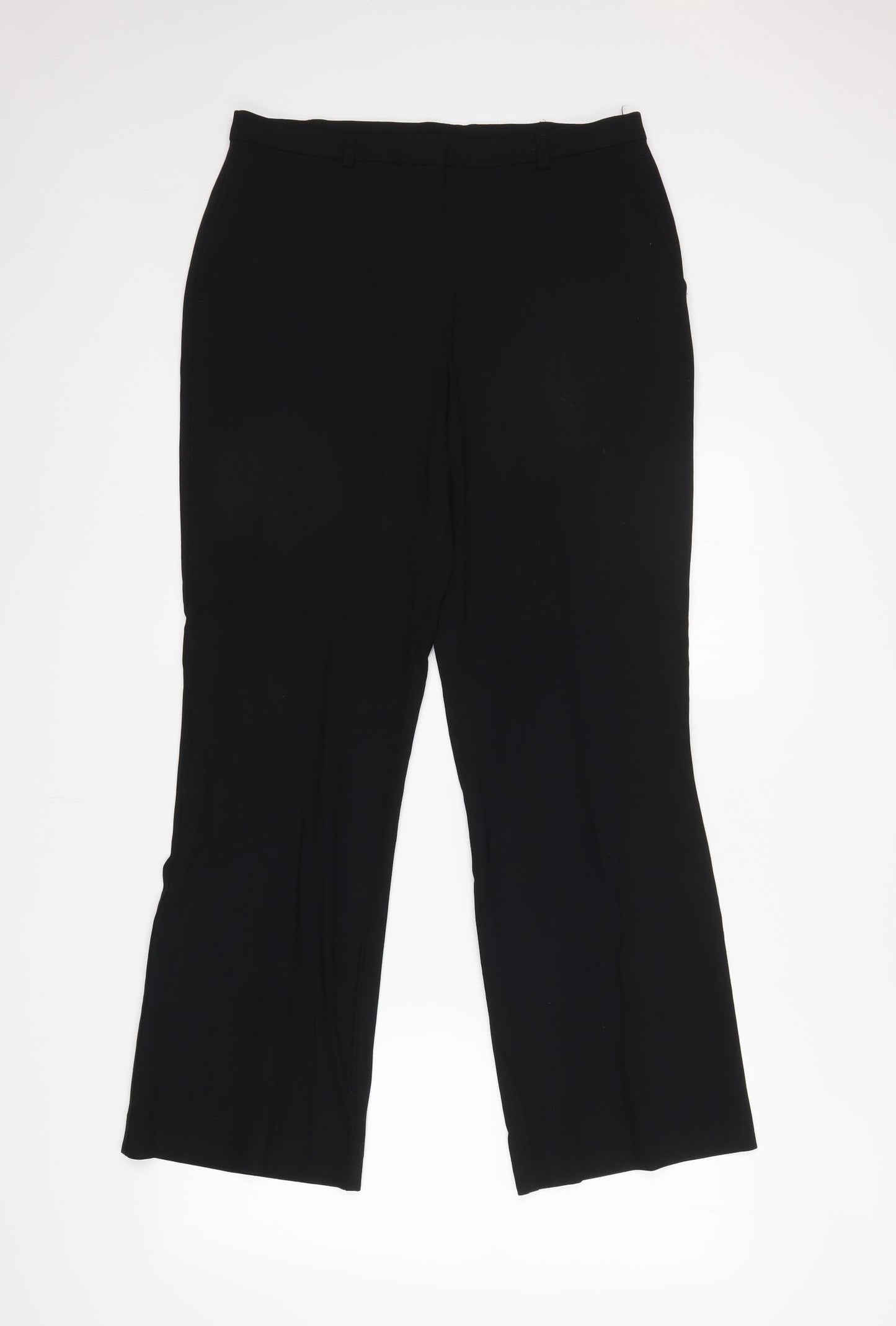 M&S Womens Black   Trousers  Size 14 L30 in