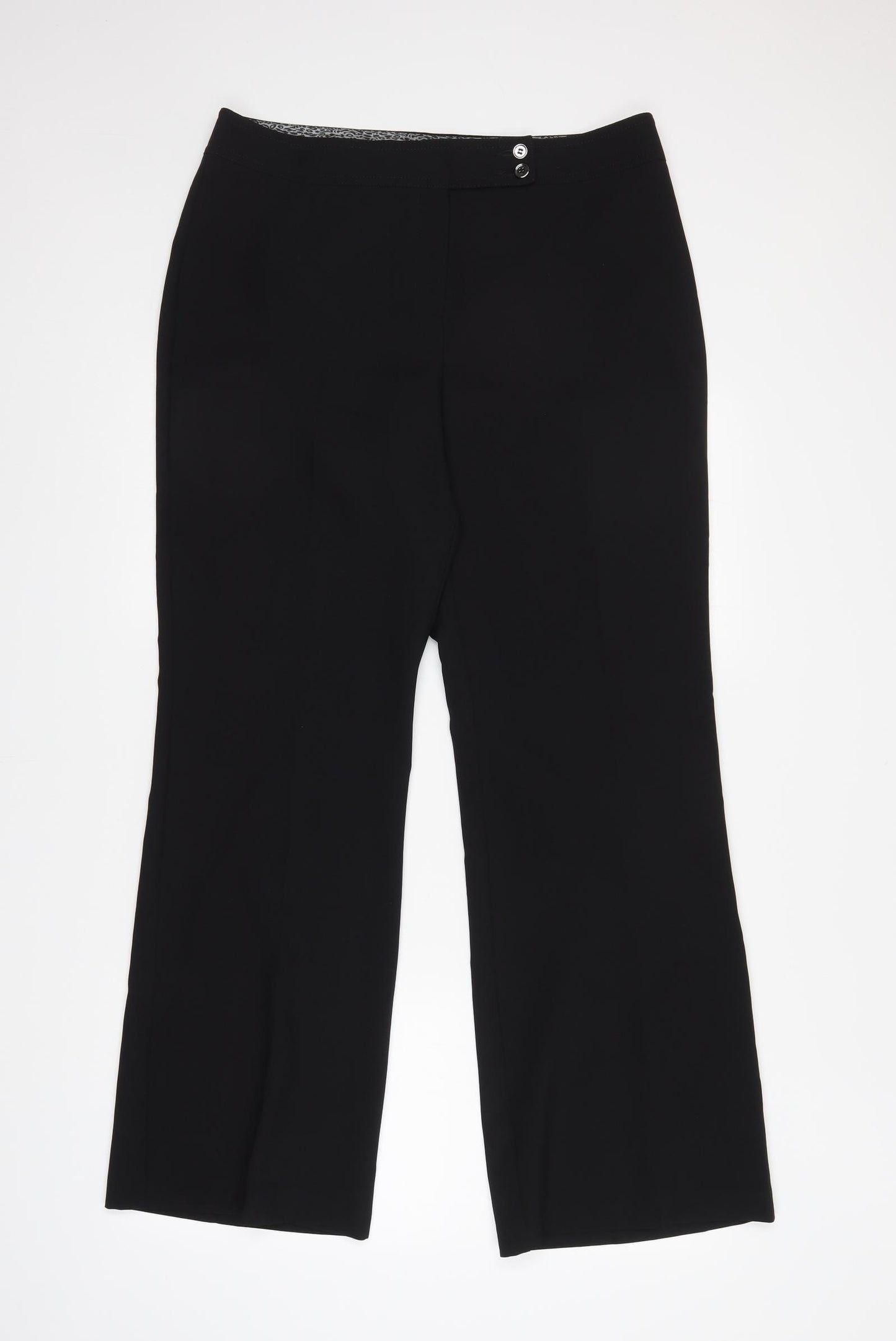 M&Co. Womens Black   Trousers  Size 14 L32 in