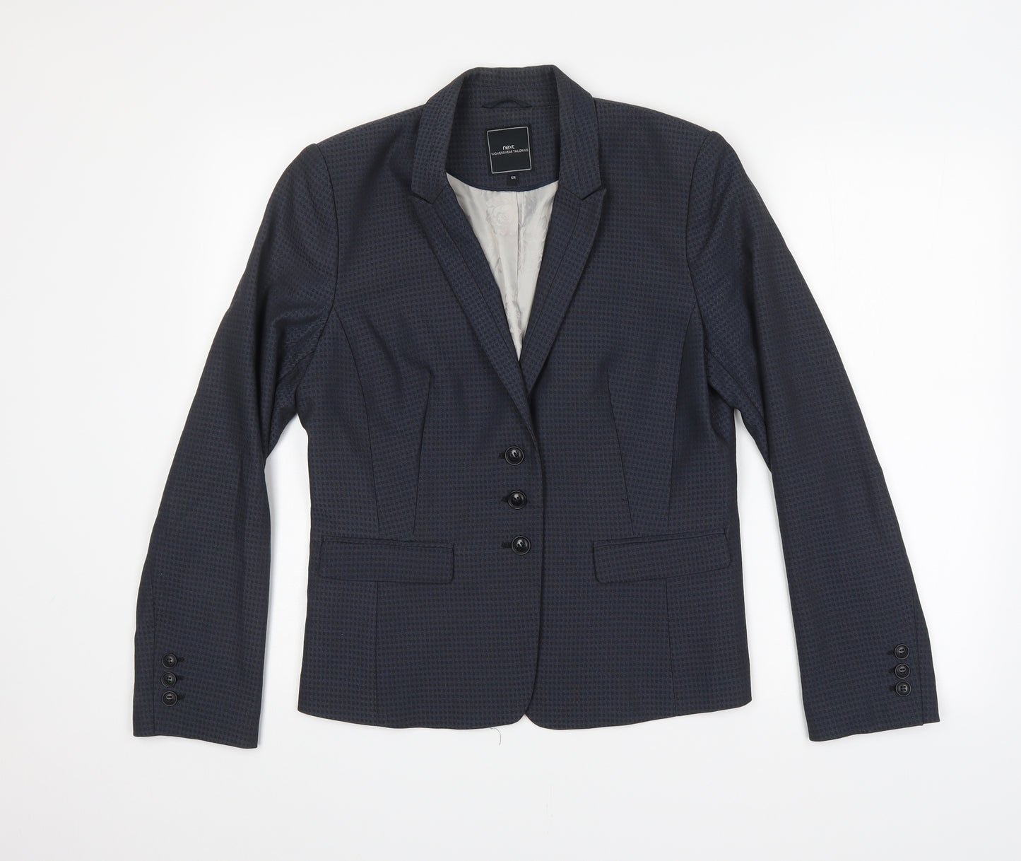 NEXT Womens Grey Check  Jacket Suit Jacket Size 12