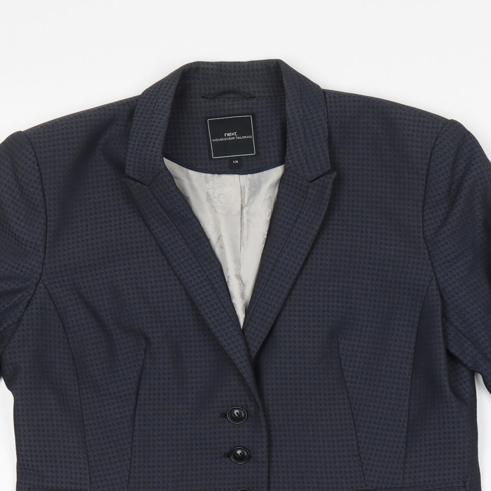 NEXT Womens Grey Check  Jacket Suit Jacket Size 12
