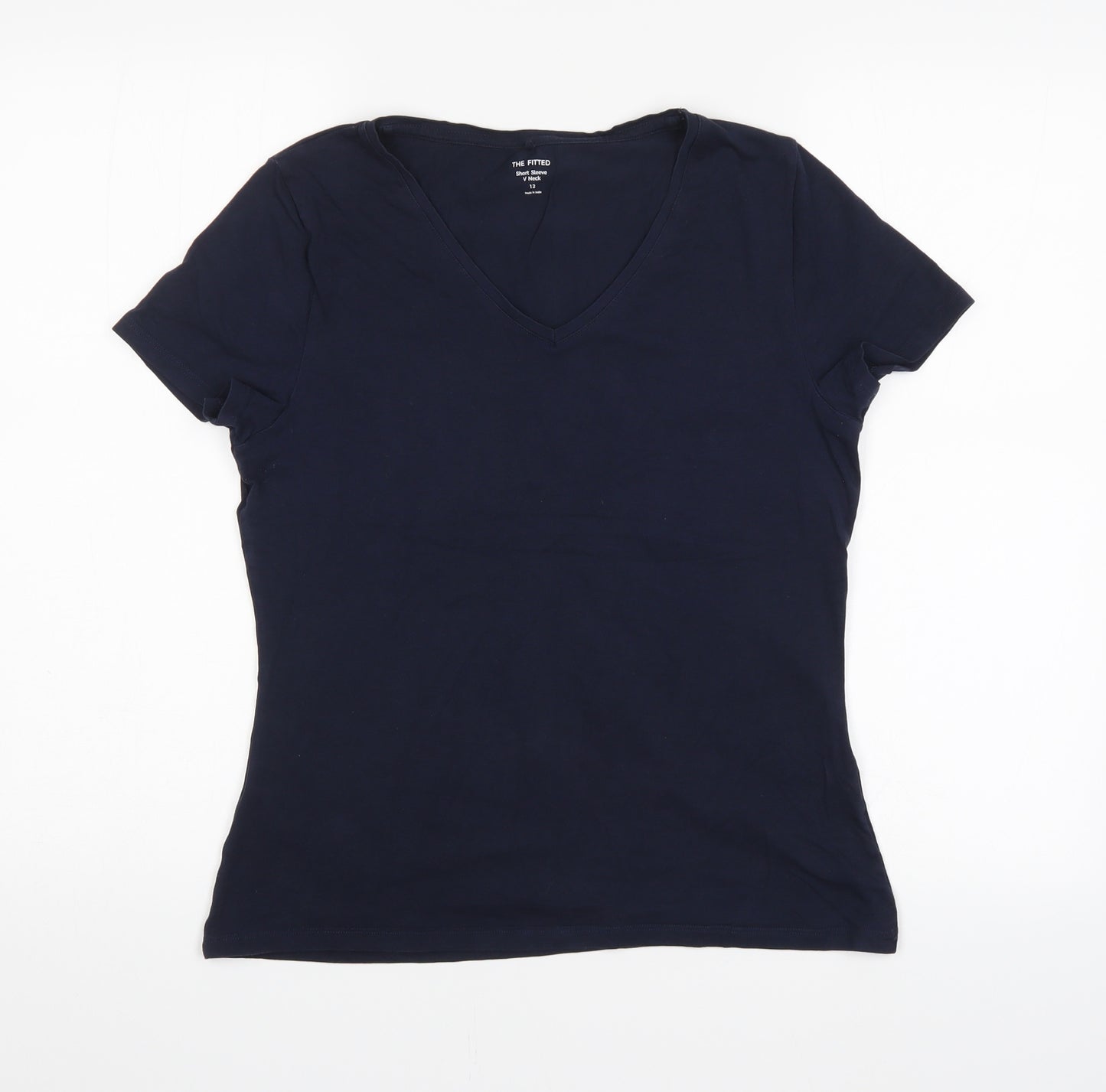 M&S Womens Blue   Basic T-Shirt Size 12