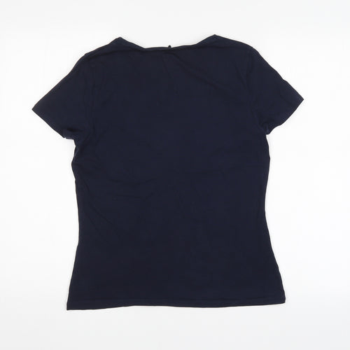 M&S Womens Blue   Basic T-Shirt Size 12