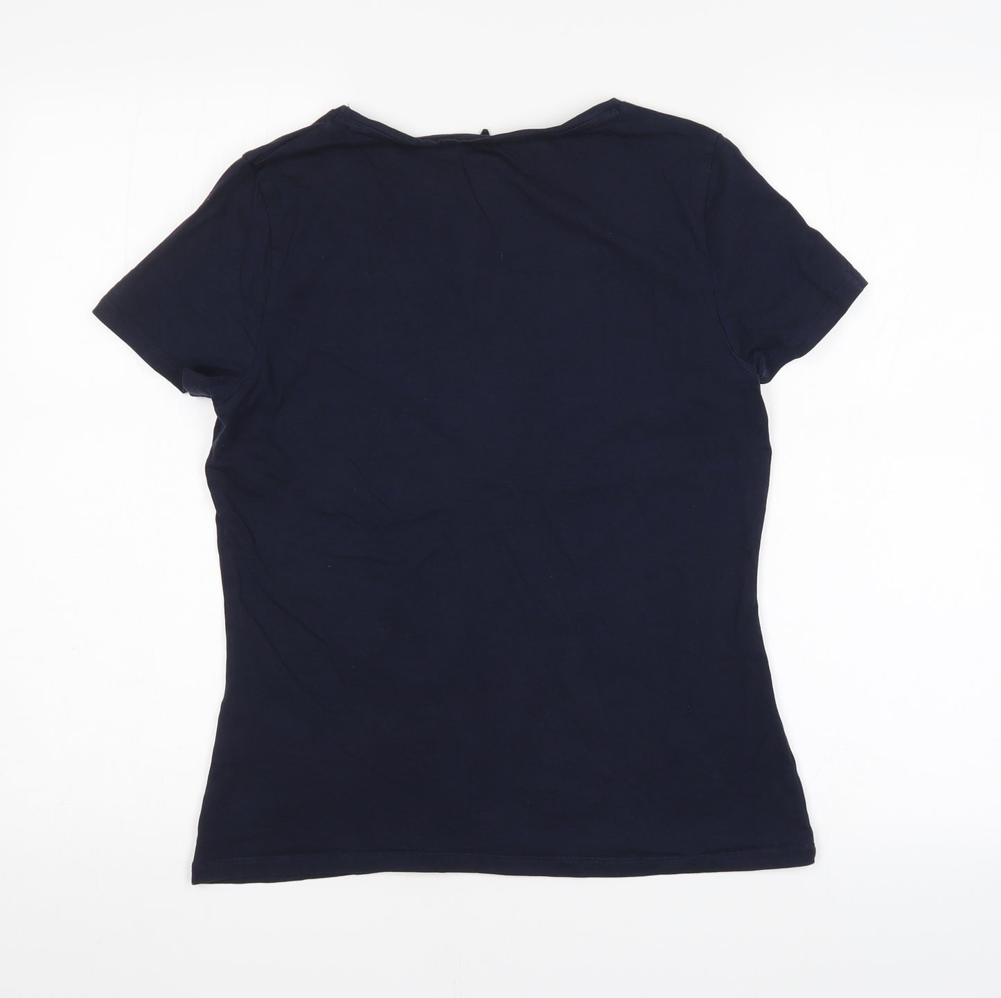 M&S Womens Blue   Basic T-Shirt Size 12
