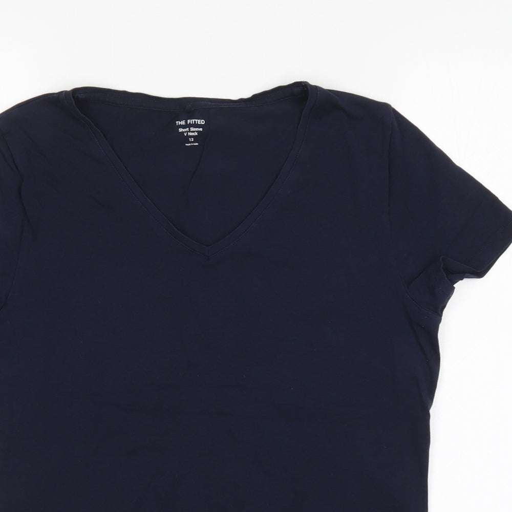 M&S Womens Blue   Basic T-Shirt Size 12