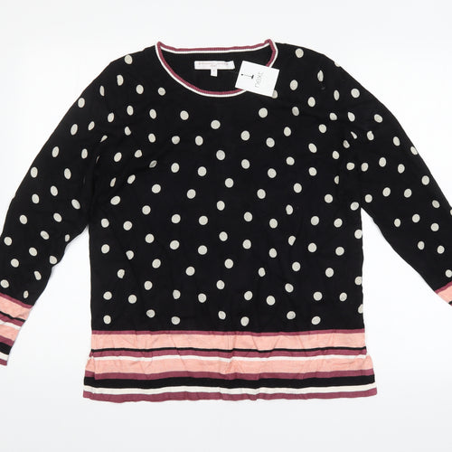 NEXT Womens Black Polka Dot  Pullover Jumper Size 10