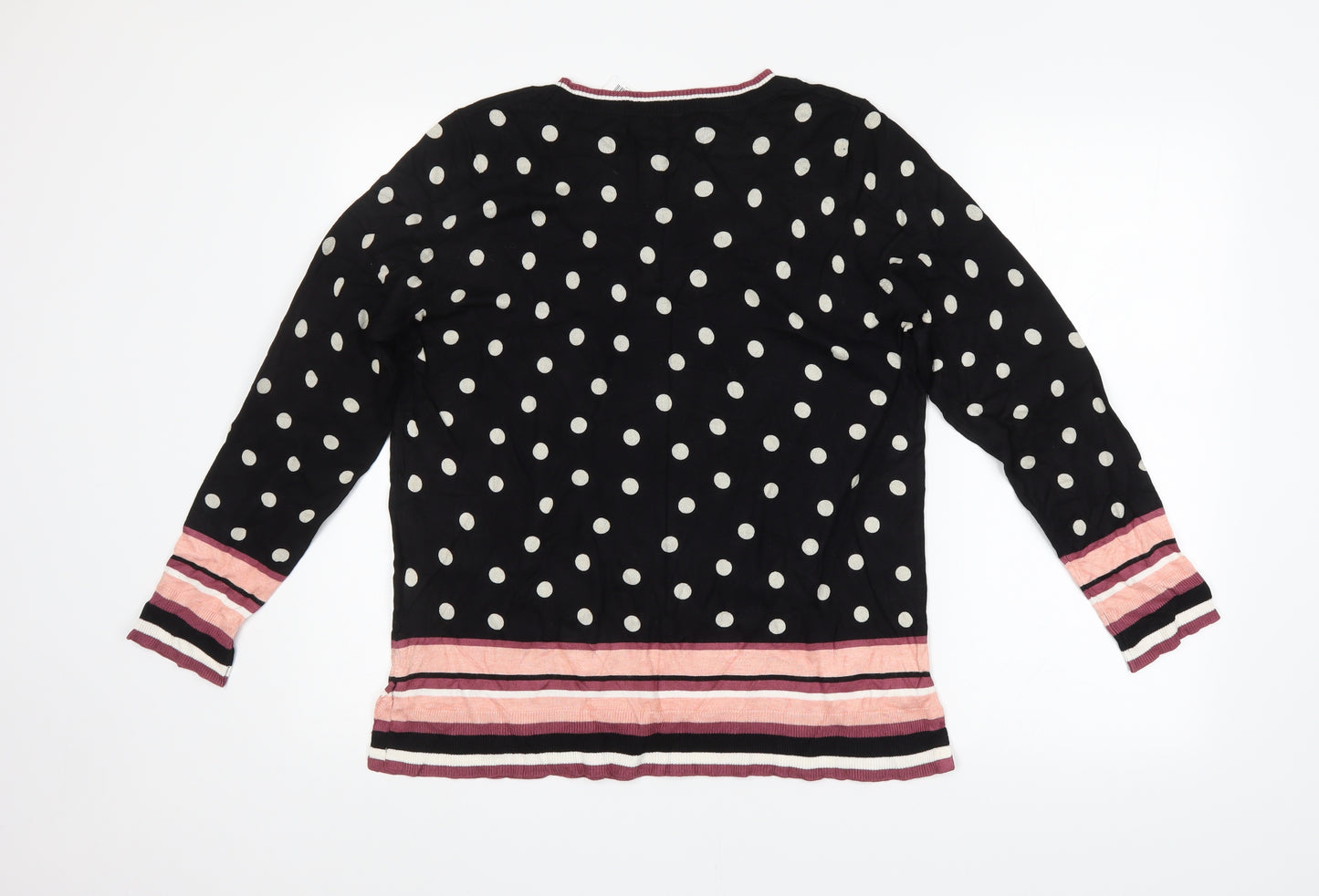 NEXT Womens Black Polka Dot  Pullover Jumper Size 10
