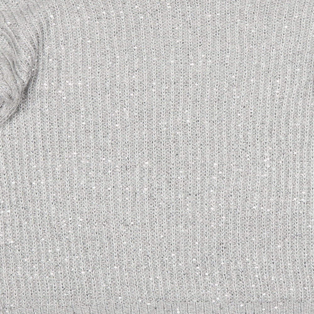 Preworn Womens Grey Striped  Pullover Jumper