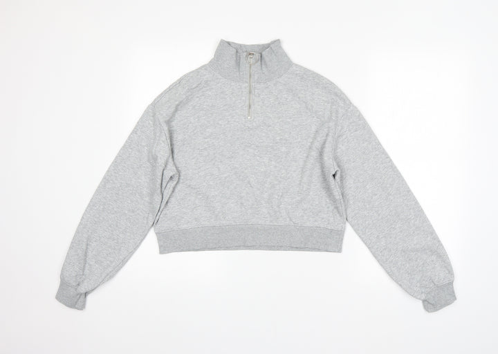 H&M Womens Grey   Pullover Sweatshirt Size S