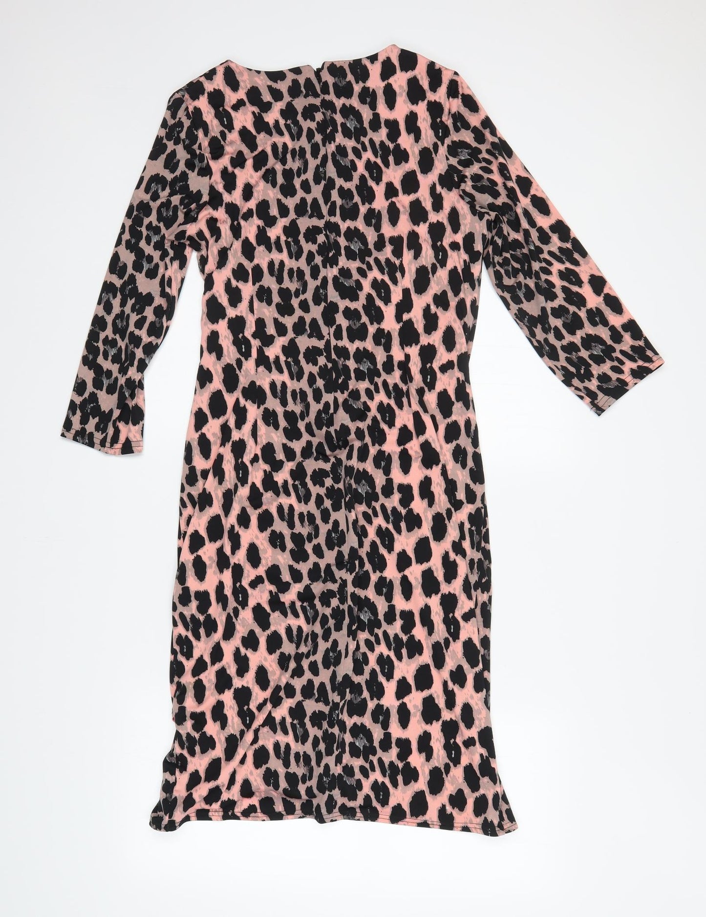 Kaleidoscope Womens Pink Animal Print  Pencil Dress  Size 14