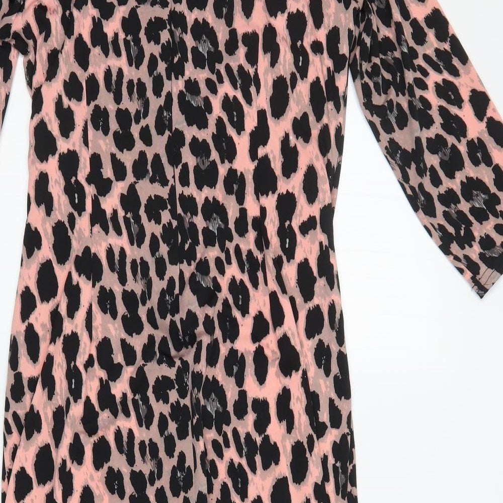 Kaleidoscope Womens Pink Animal Print  Pencil Dress  Size 14