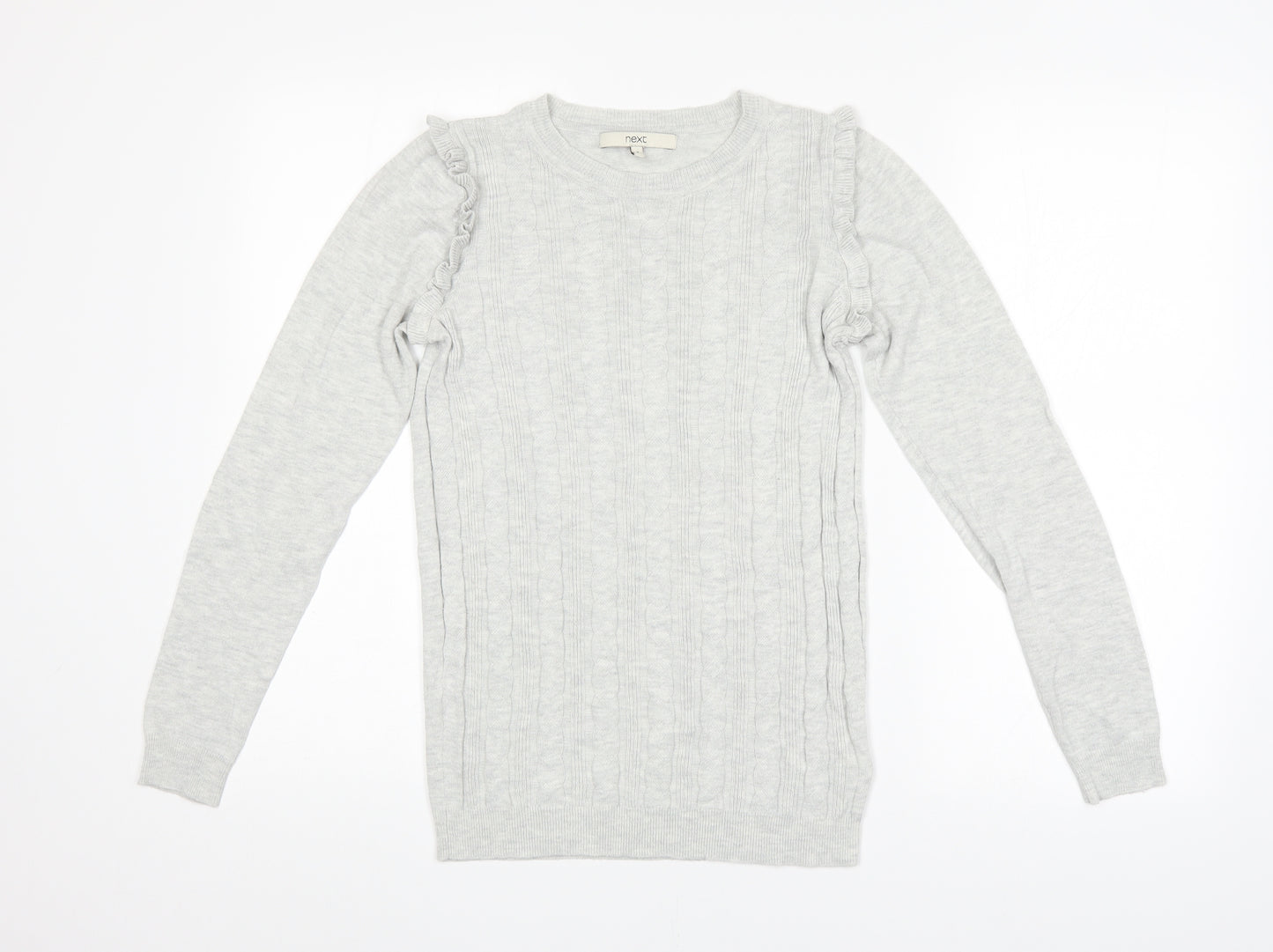 NEXT Womens Grey Argyle/Diamond  Pullover Jumper Size 8