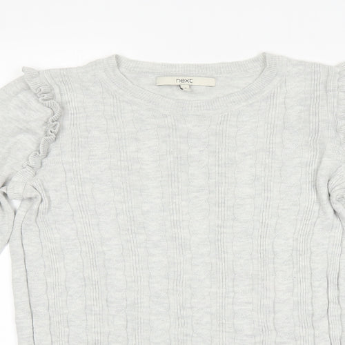 NEXT Womens Grey Argyle/Diamond  Pullover Jumper Size 8
