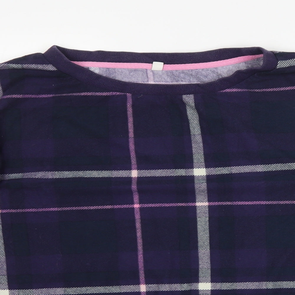 NEXT Womens Purple Check  Pullover Jumper Size M