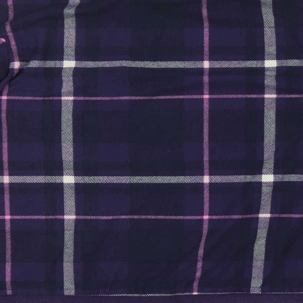 NEXT Womens Purple Check  Pullover Jumper Size M