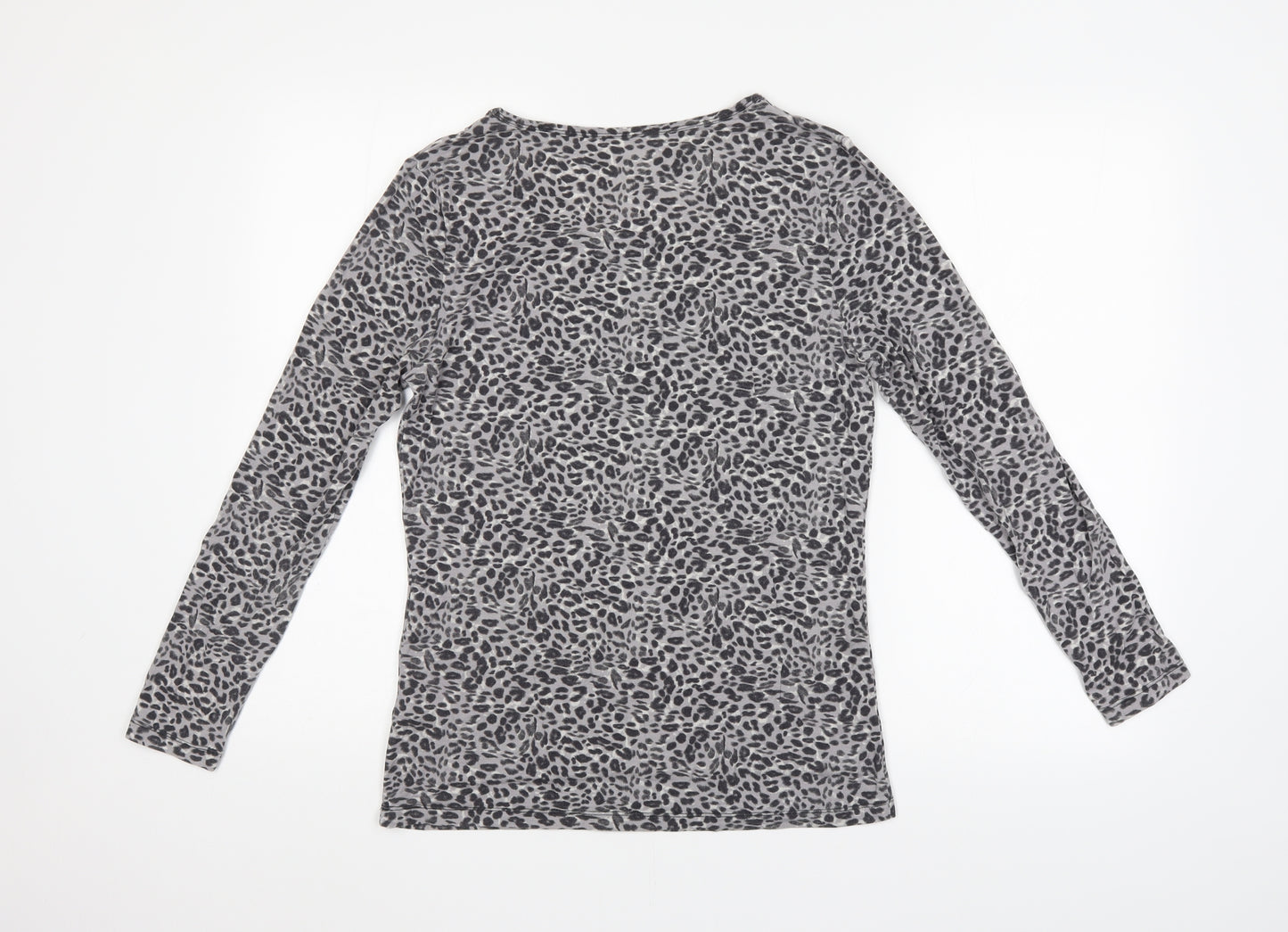 TU Womens Grey Animal Print  Basic T-Shirt Size 14