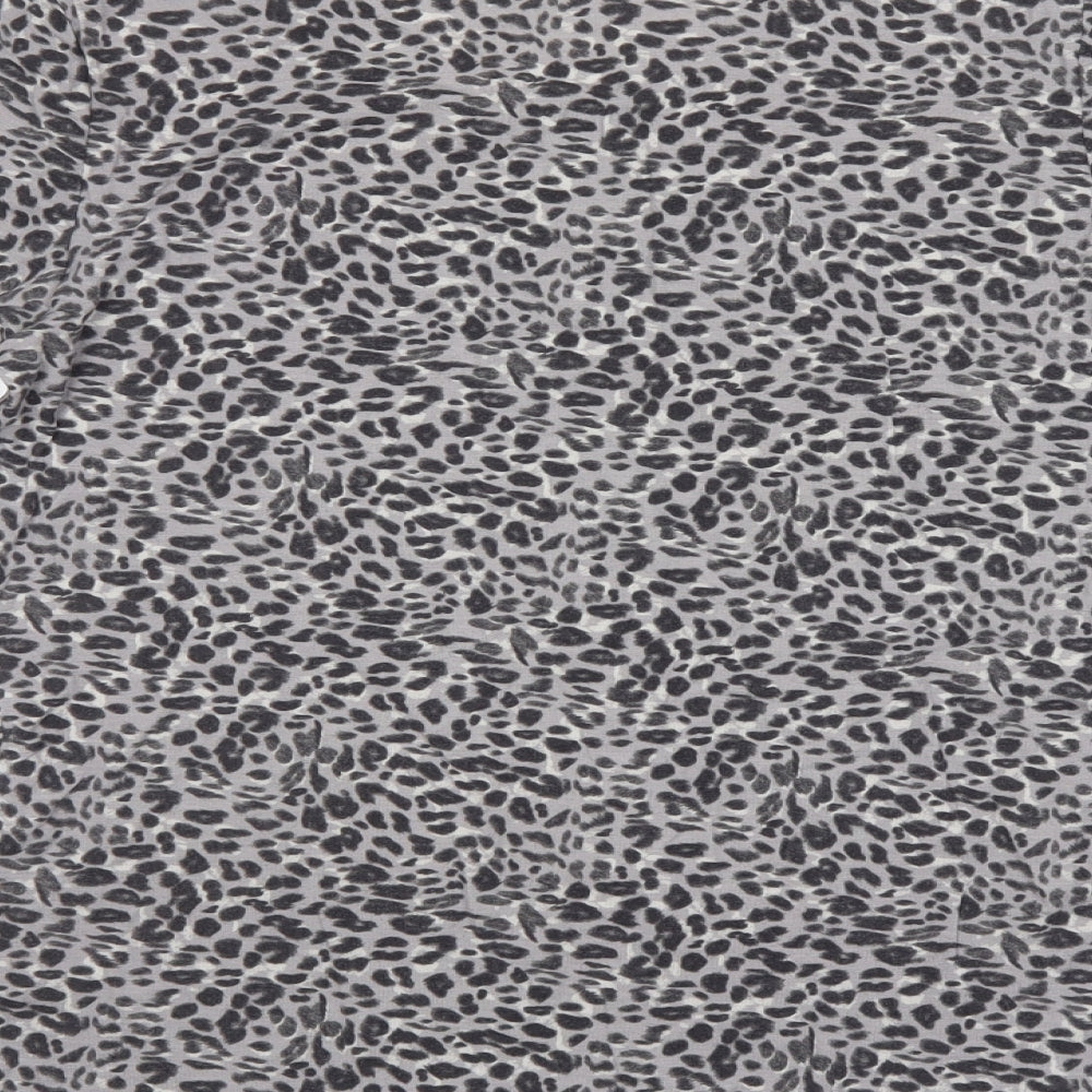 TU Womens Grey Animal Print  Basic T-Shirt Size 14