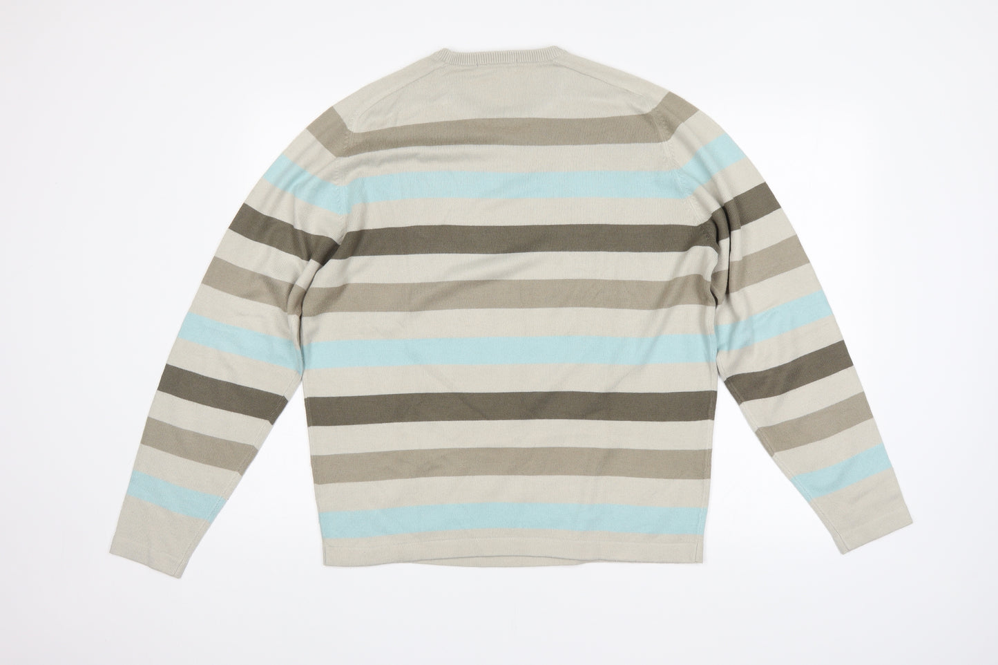 M&S Mens Multicoloured Striped  Pullover Jumper Size M