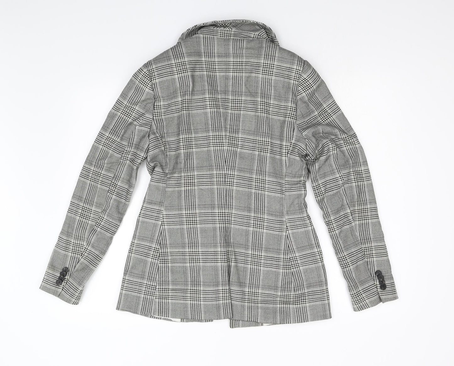 H&M Womens Multicoloured Check  Jacket Blazer Size 10