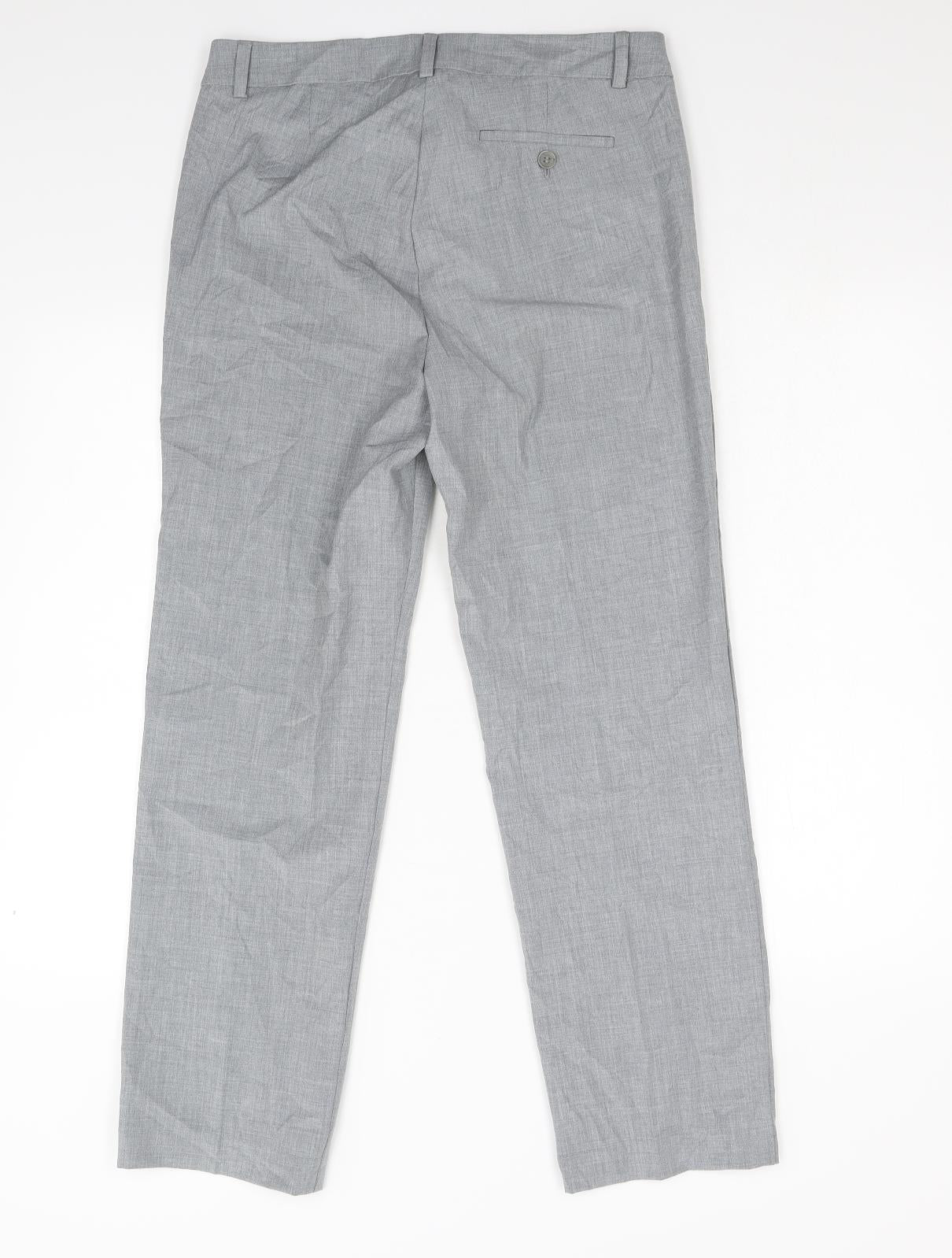 M&S Womens Grey   Trousers  Size 10 L27 in