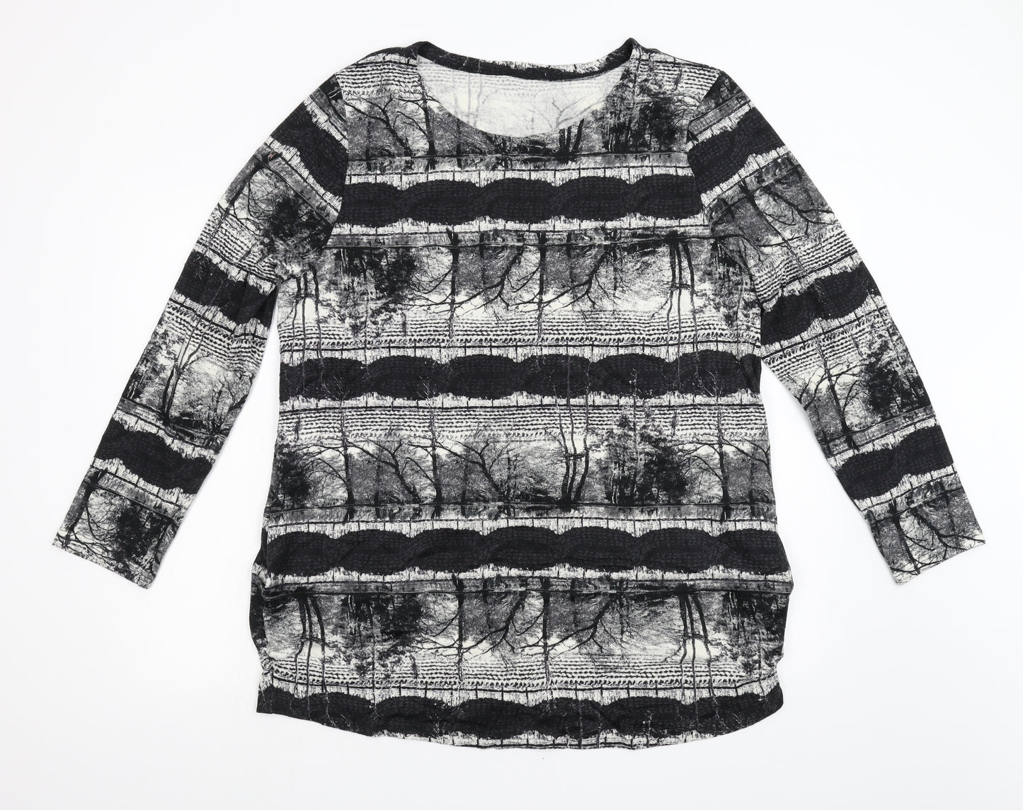 Preworn Womens Multicoloured Floral  Basic T-Shirt Size 16