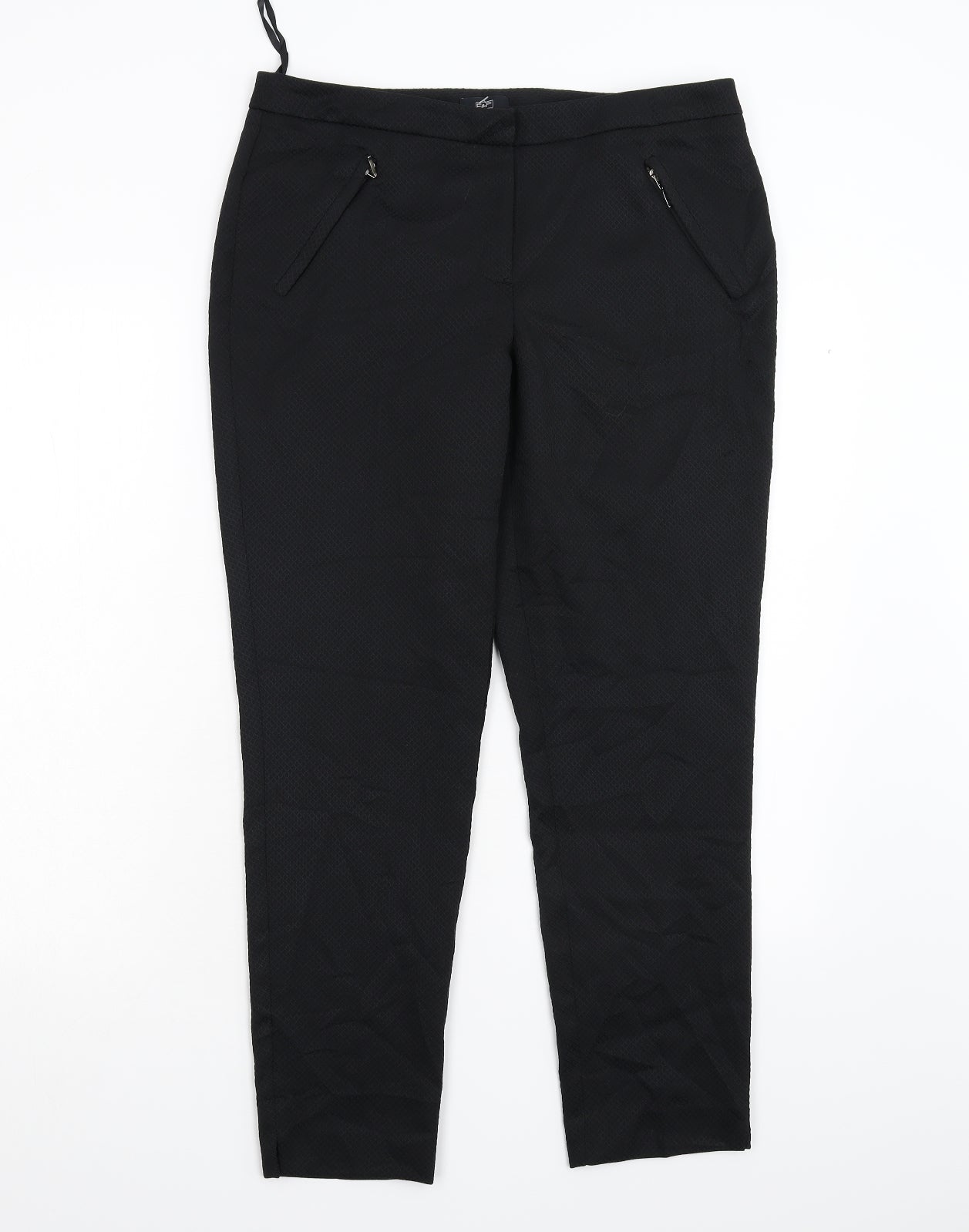 F&F Womens Black   Trousers  Size 10 L26 in