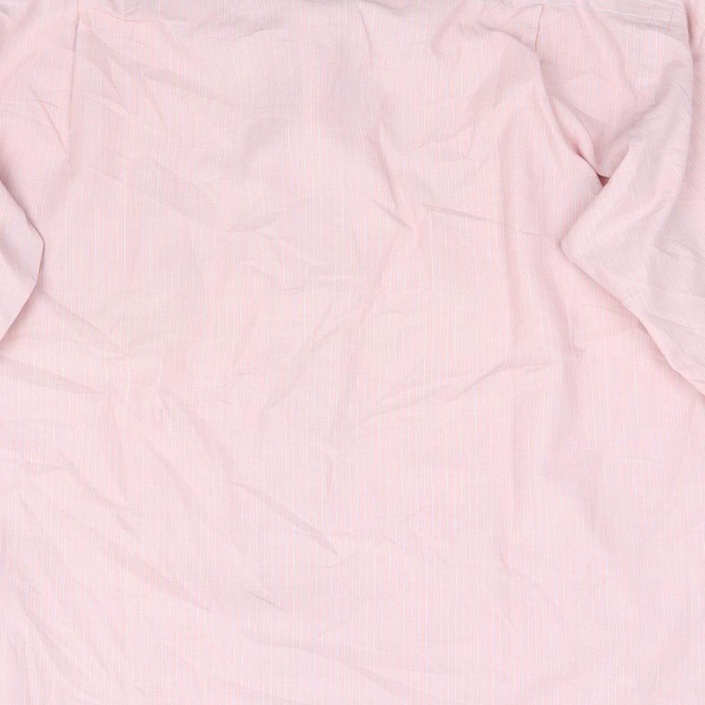 Van Heusen Mens Pink Striped   Button-Up Size 15.5