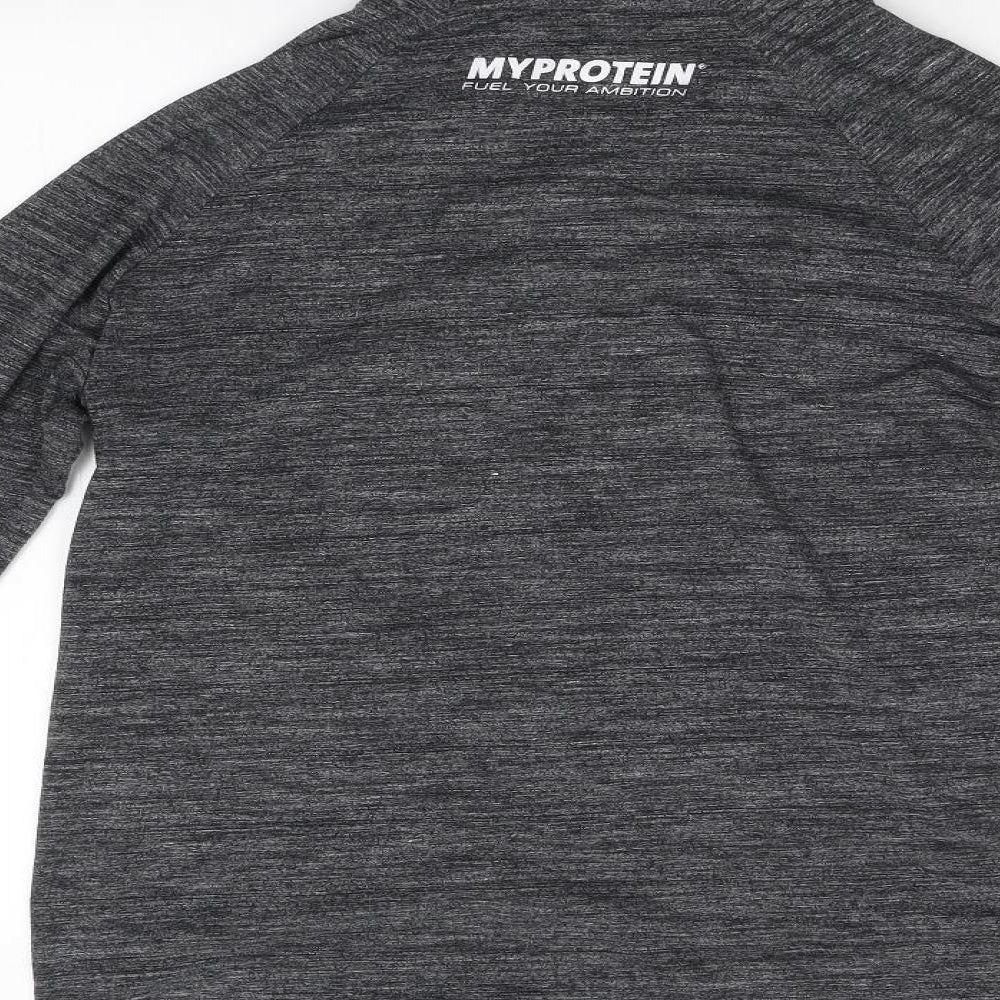My Protein Mens Grey   Full Zip Hoodie Size S