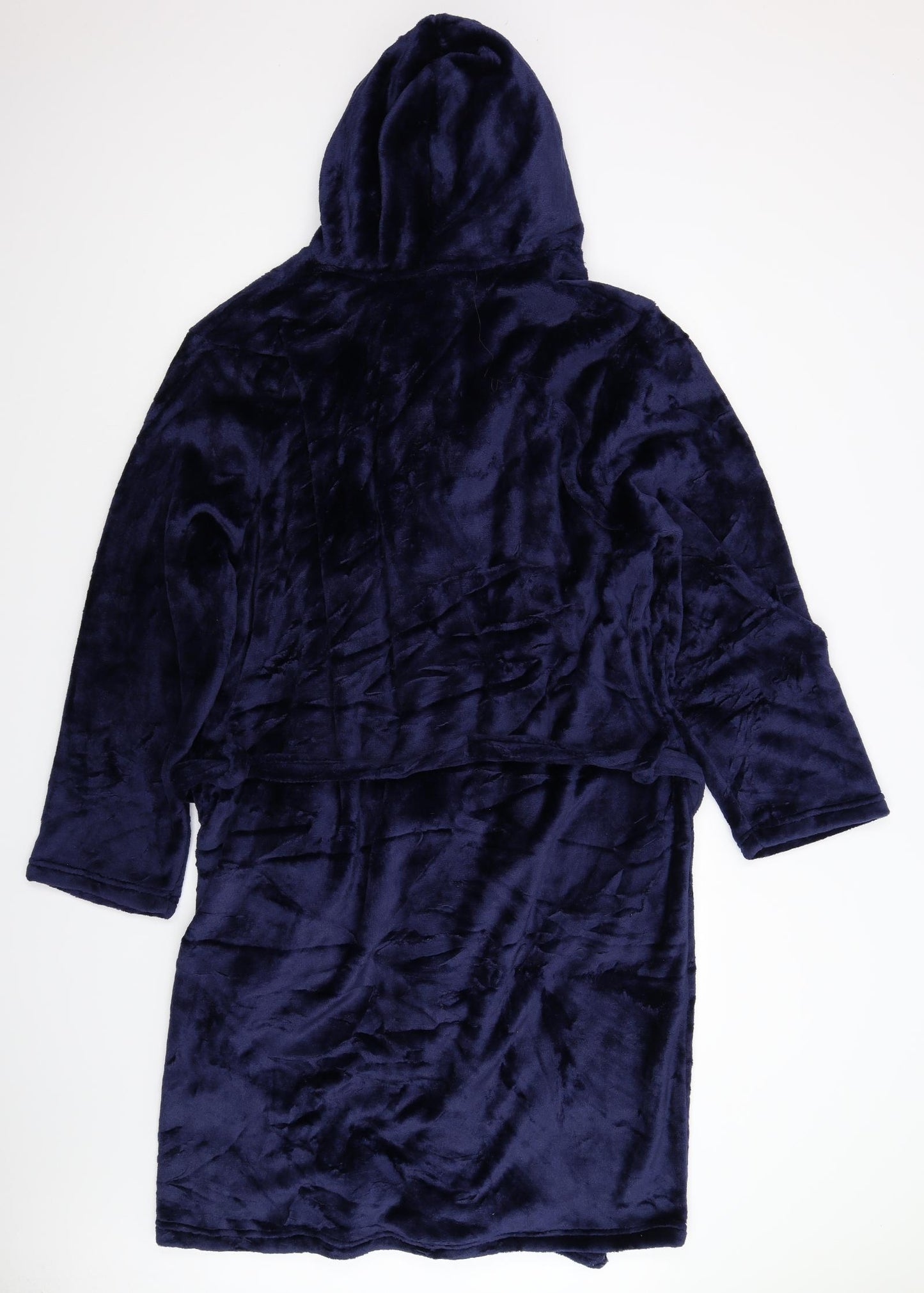 Stone Bridge Womens Blue Solid Fleece  Gown Size L