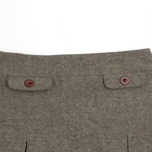 Camaíeu Womens Brown  Tweed Mini Skirt Size 10