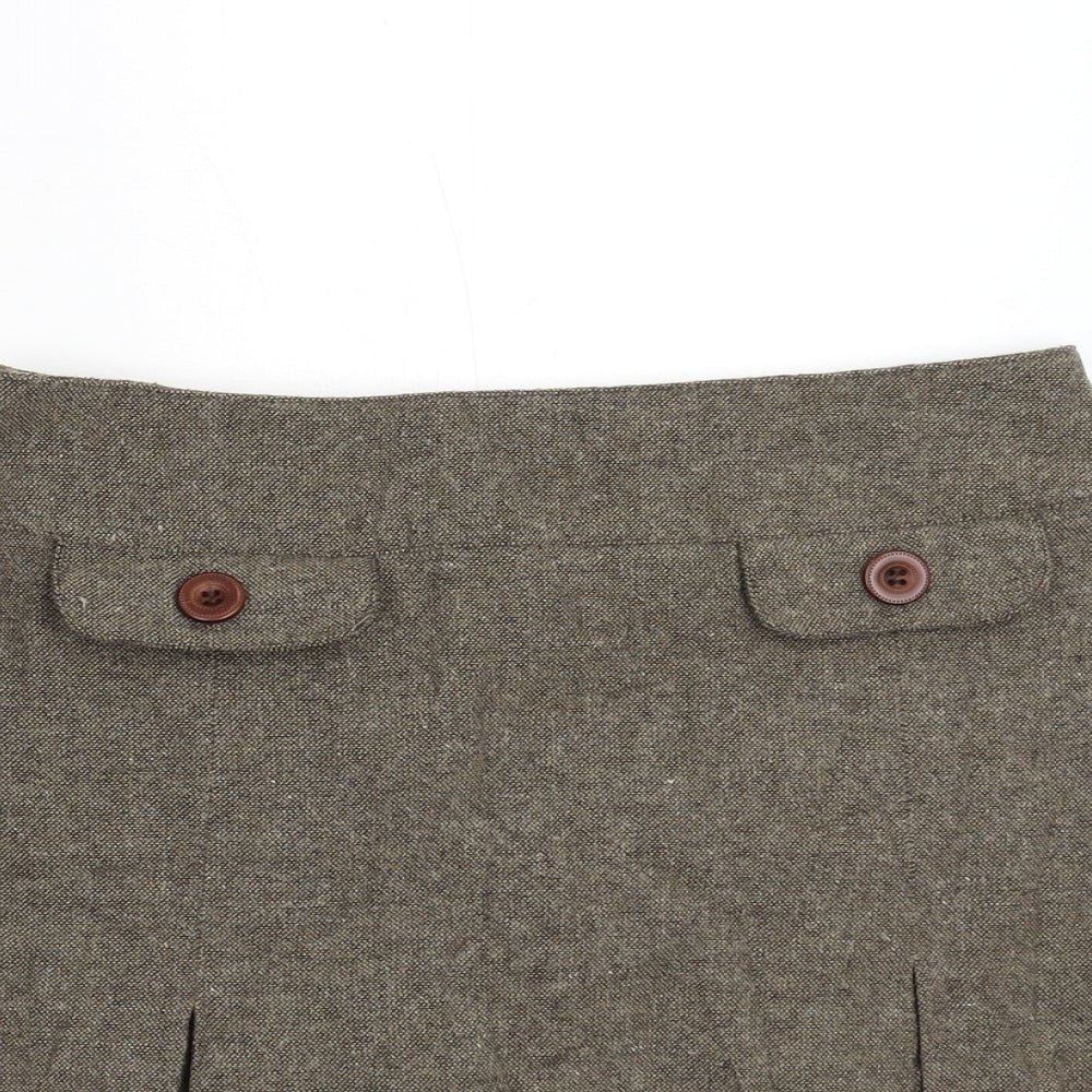 Camaíeu Womens Brown  Tweed Mini Skirt Size 10