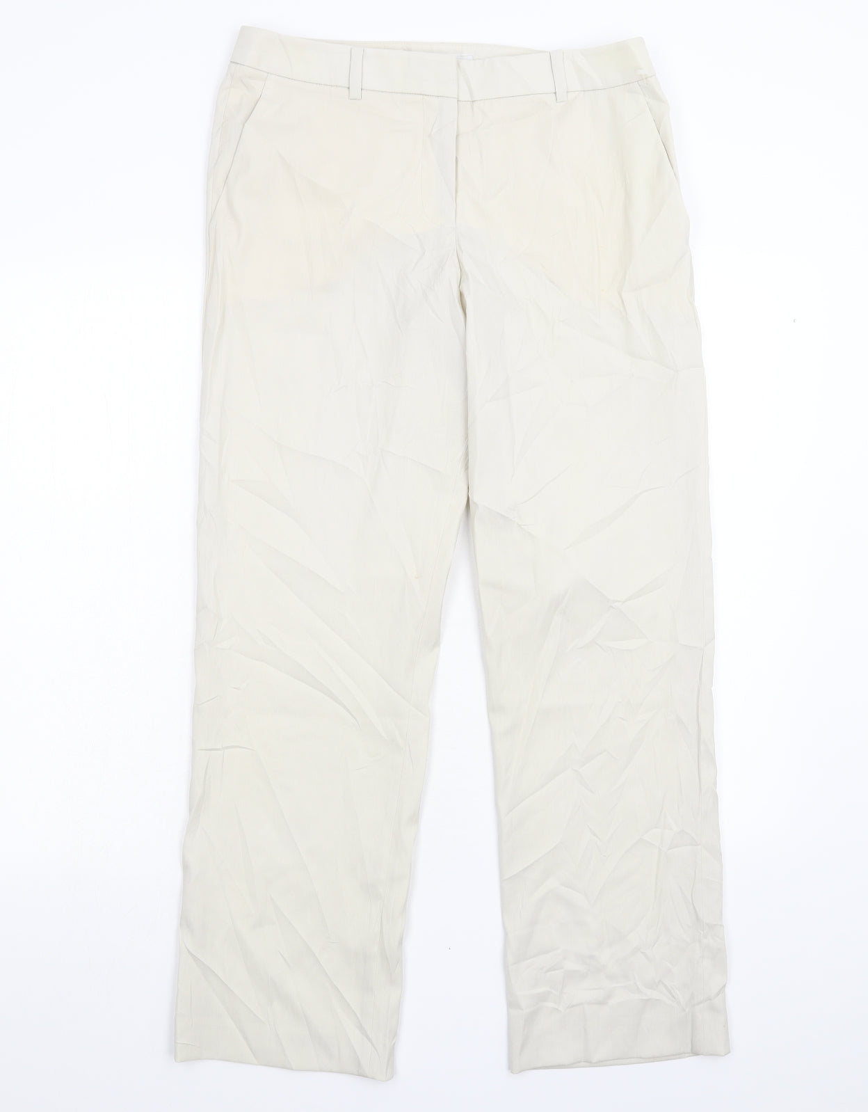 NICOLE FARHI Womens Ivory   Trousers  Size 12 L29 in