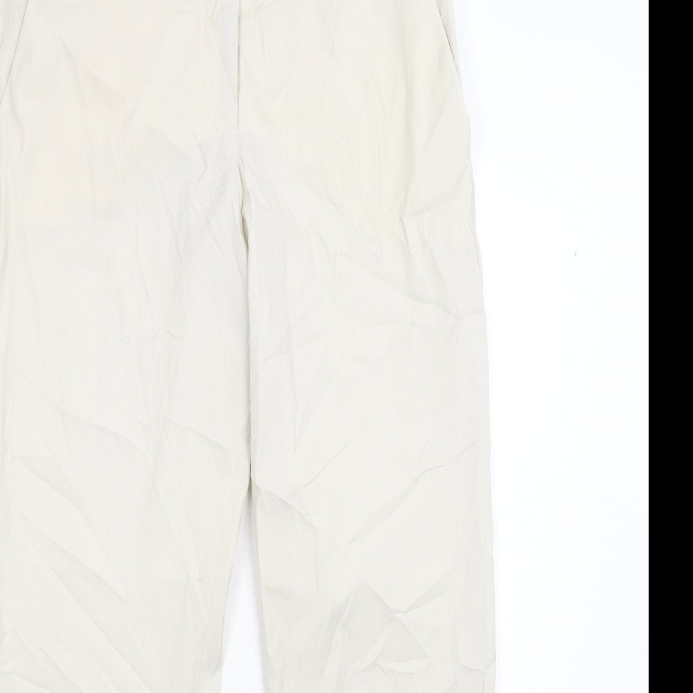 NICOLE FARHI Womens Ivory   Trousers  Size 12 L29 in