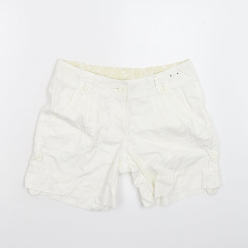 Dorothy Perkins Womens Ivory   Utility Shorts Size 12