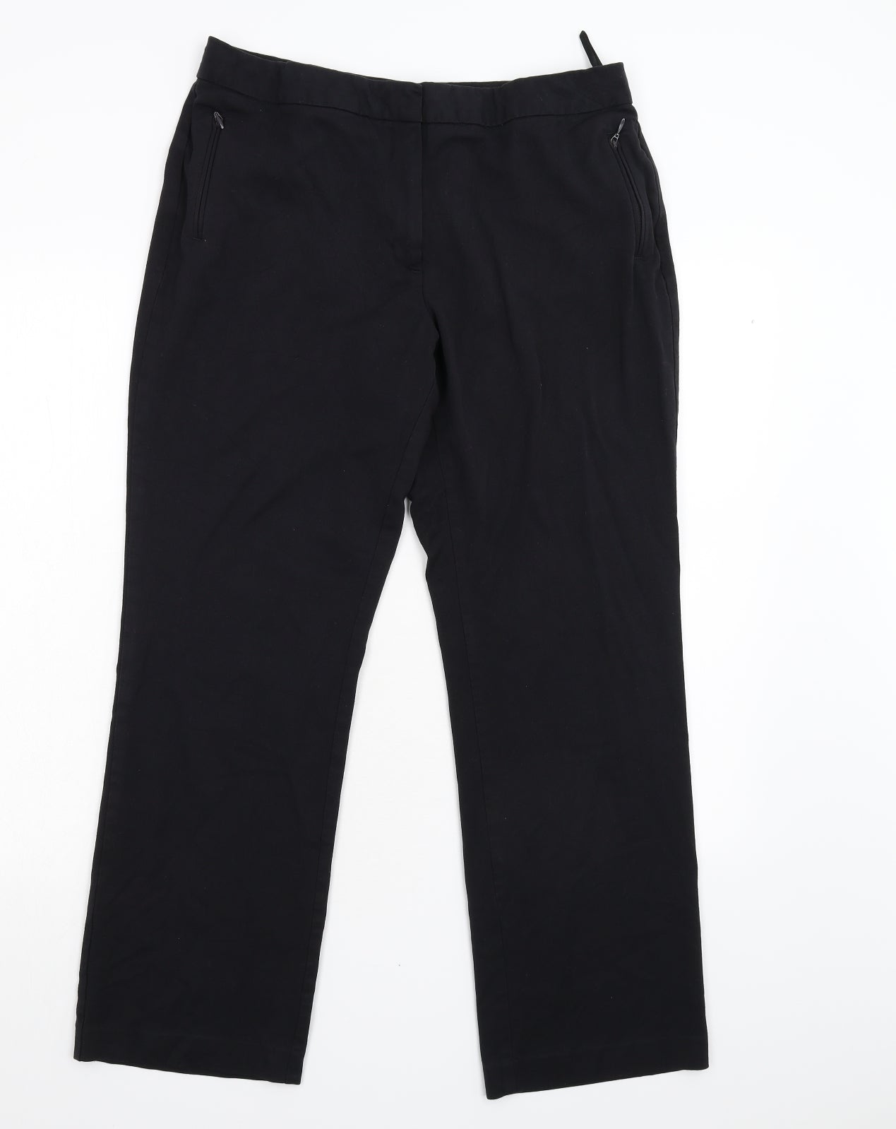 M&S Womens Black   Trousers  Size 14 L27 in