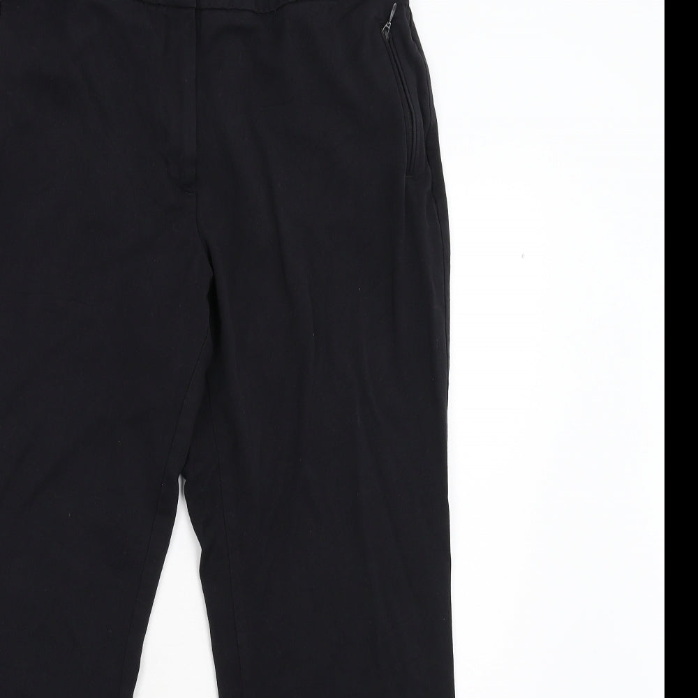 M&S Womens Black   Trousers  Size 14 L27 in