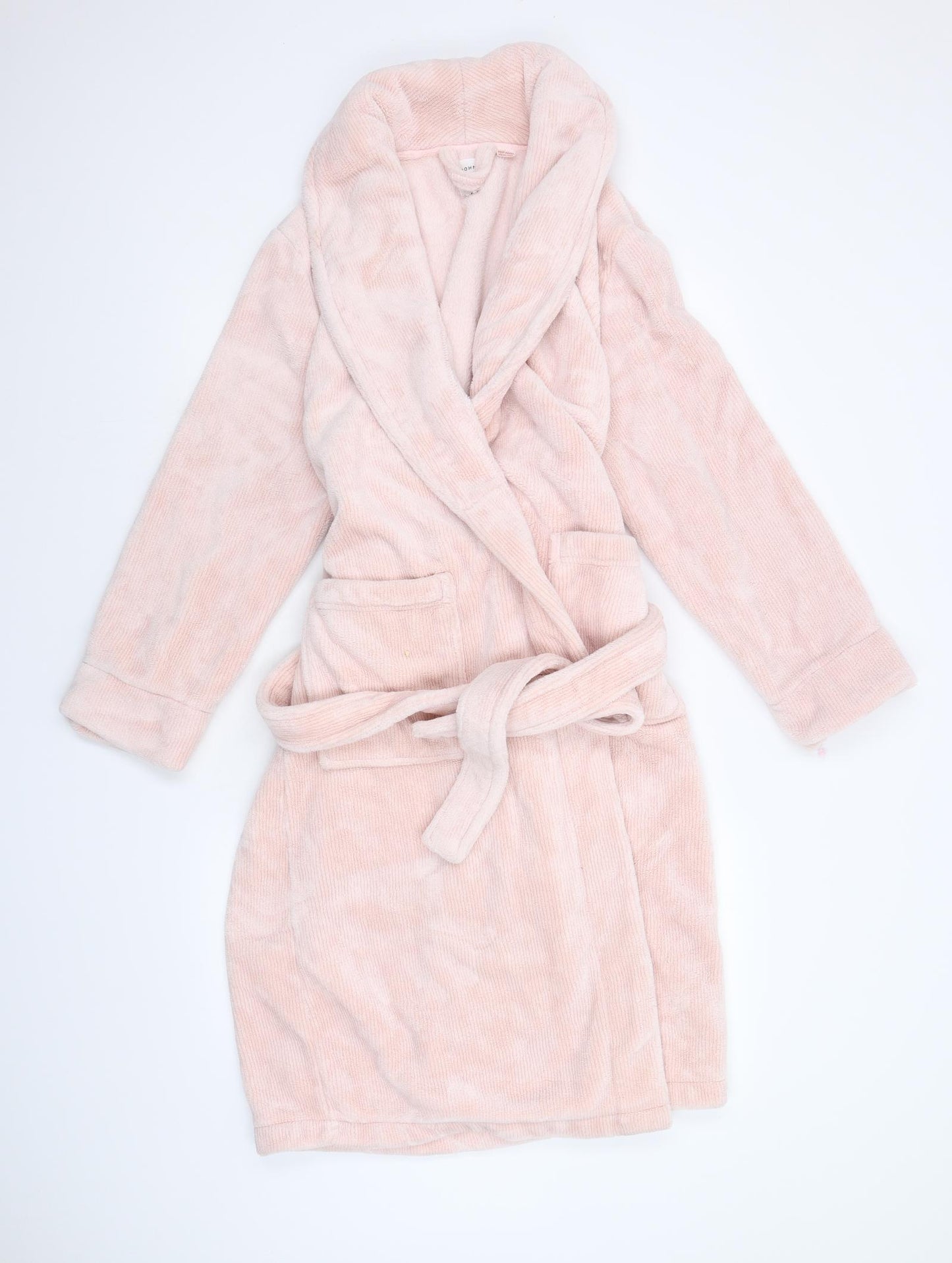 John Lewis Womens Pink Solid Fleece  Gown Size S