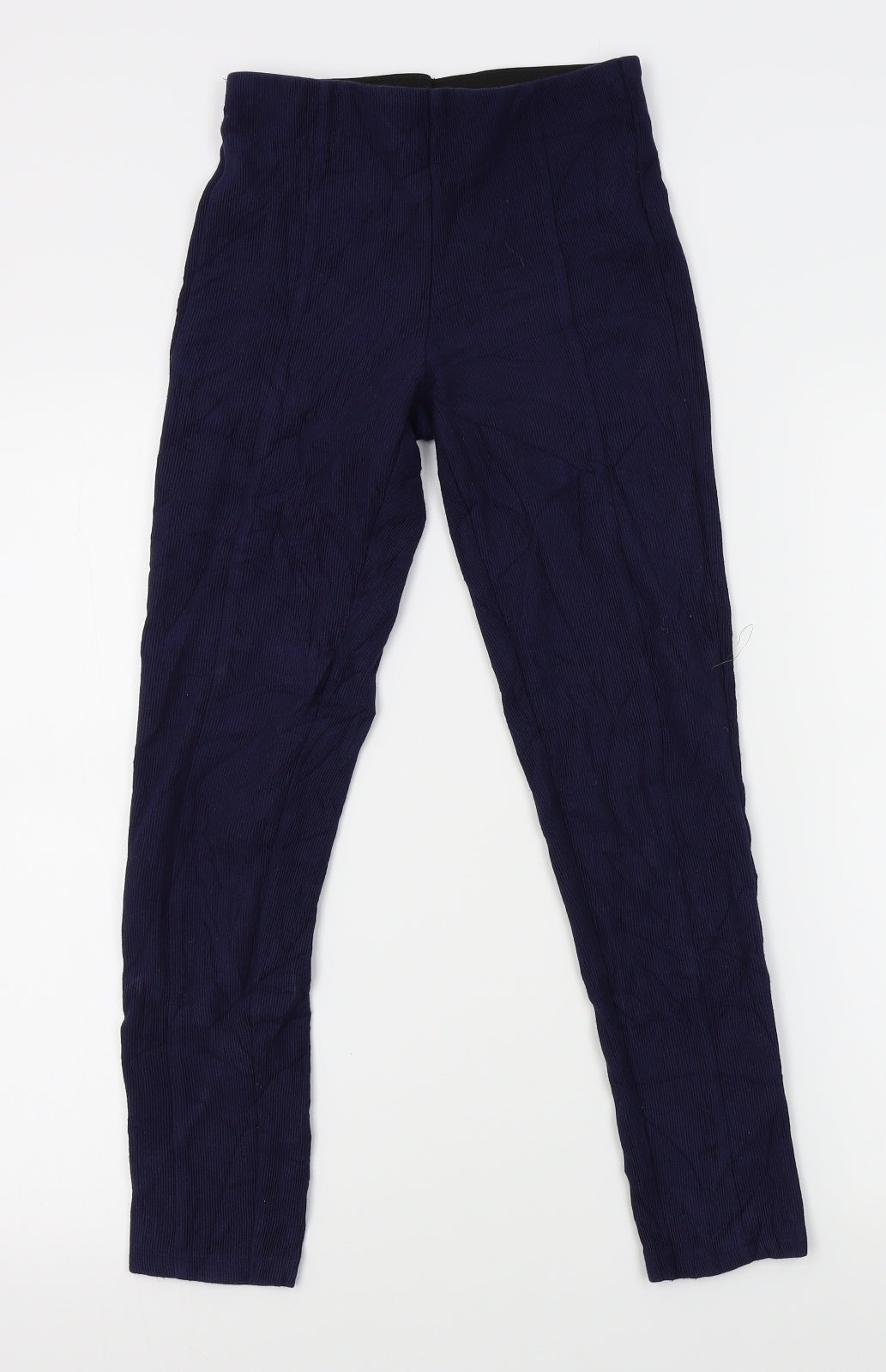 Zara Womens Blue  Corduroy Capri Leggings Size S L22 in