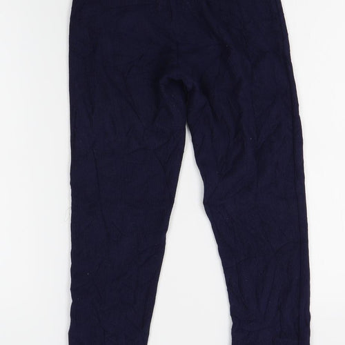 Zara Womens Blue  Corduroy Capri Leggings Size S L22 in