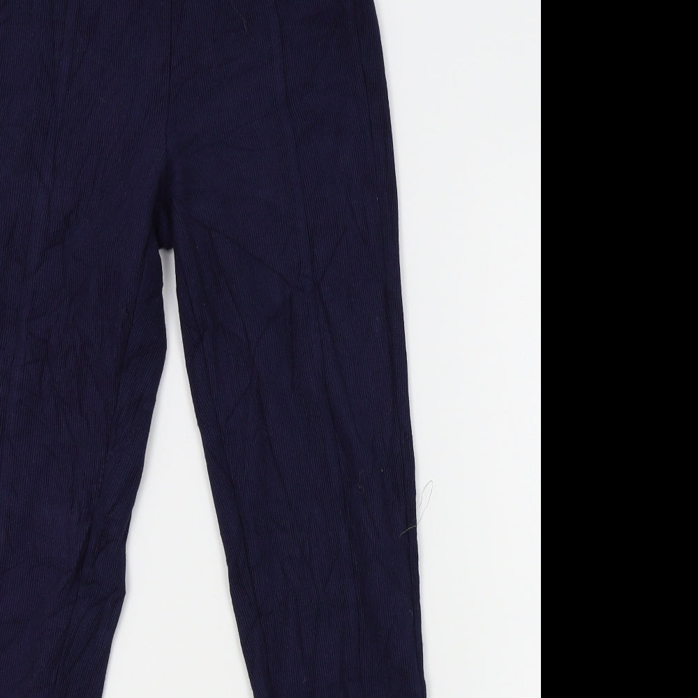 Zara Womens Blue  Corduroy Capri Leggings Size S L22 in