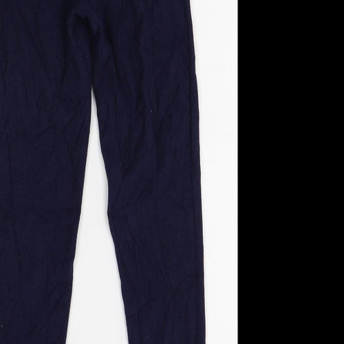 Zara Womens Blue  Corduroy Capri Leggings Size S L22 in