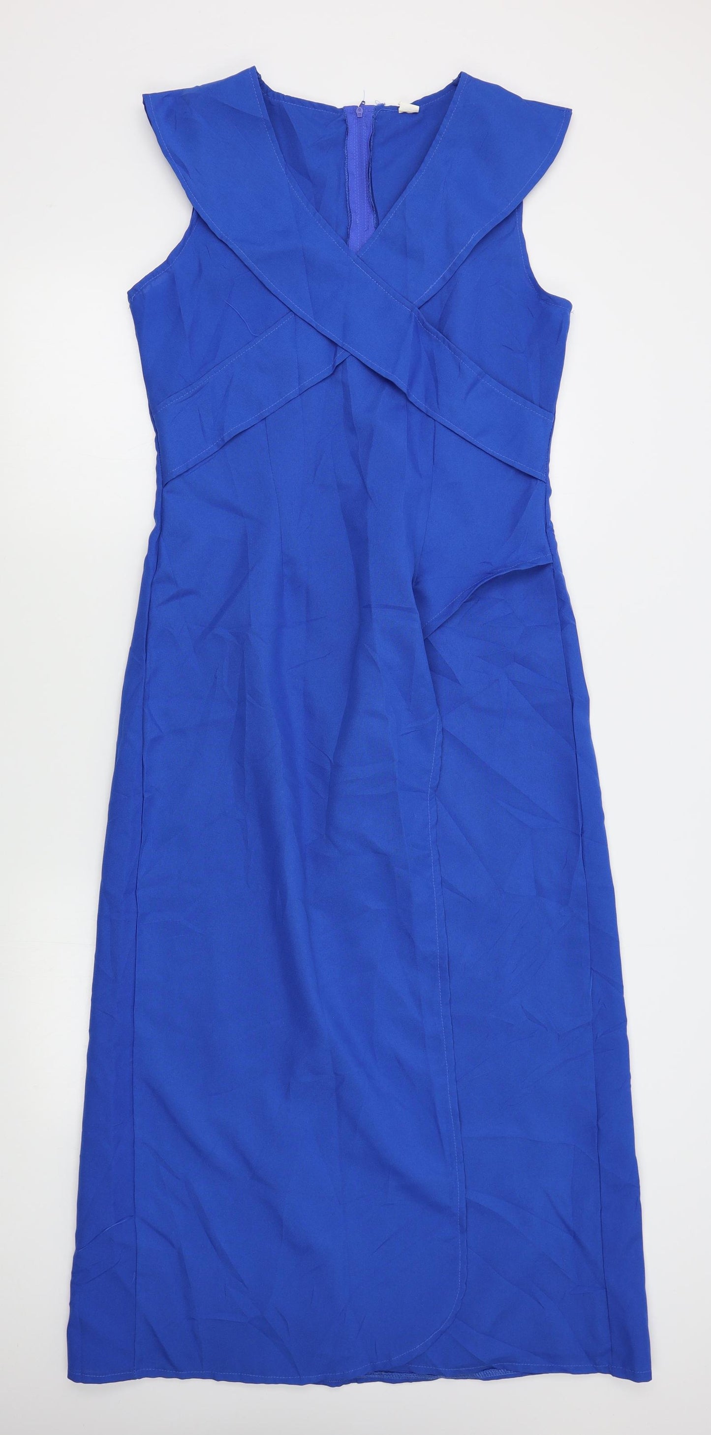 Preworn Womens Blue   Sheath  Size 12