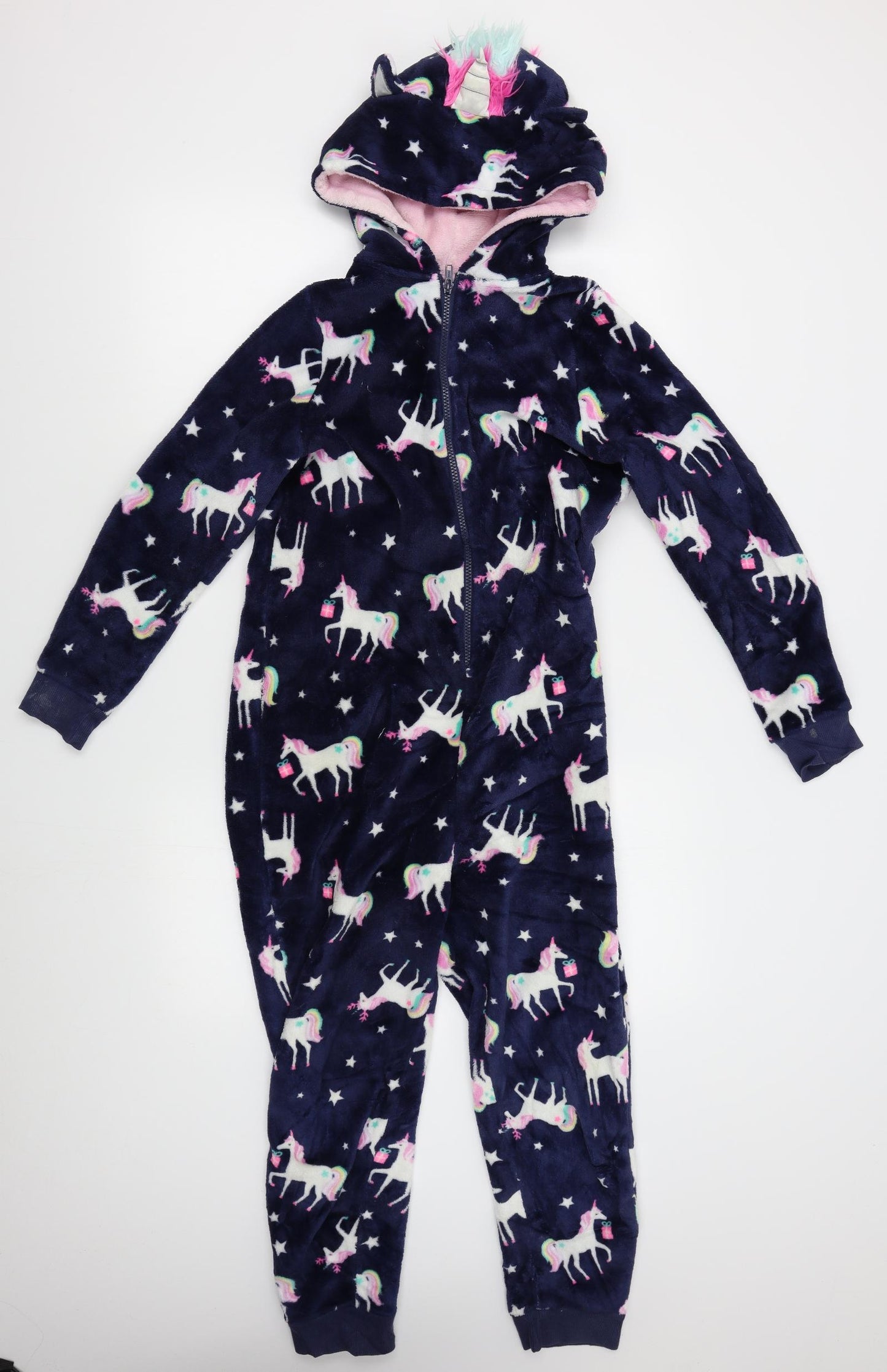 Matalan Girls Blue    One Piece Size 11 Years  - unicorn