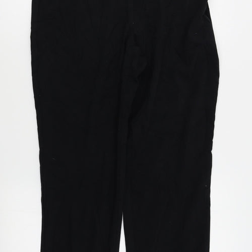 M&S Womens Black   Trousers  Size 12 L28 in
